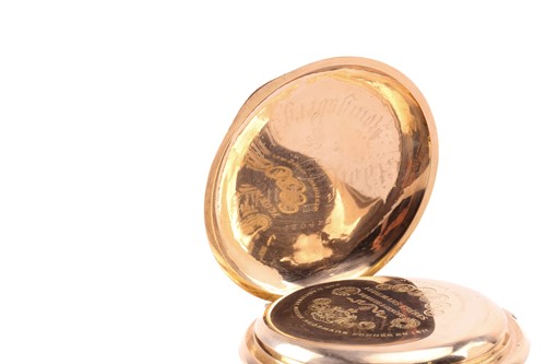 Lot 452 - An Audemars Freres full hunter chronograph...