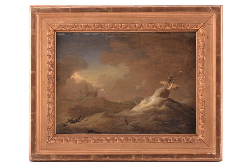 Lot 10 - 18th century Continental School, Galleons in a...