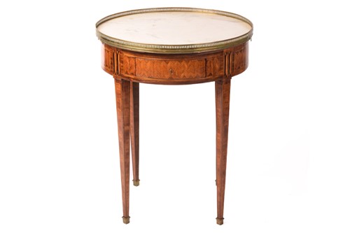 Lot 168 - A French Louis XVI style marble-topped...