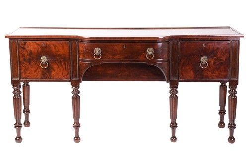 Lot 156 - A William IV mahogany breakfront sideboard,...