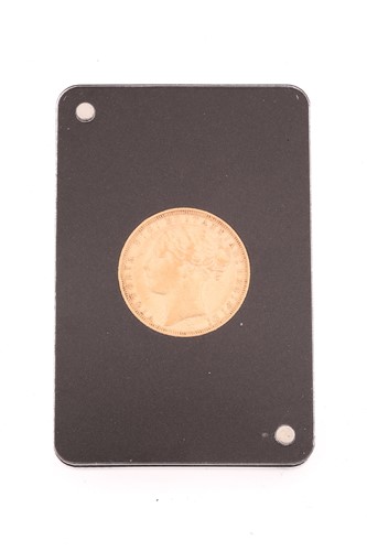 Lot 339 - An 1871 gold Sovereign in a presentation case