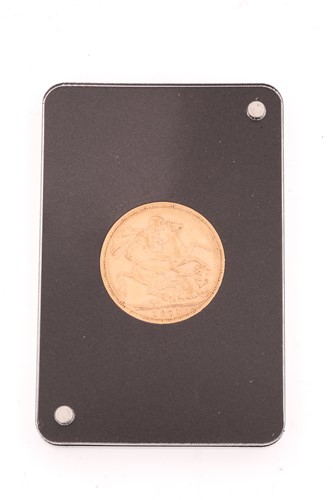 Lot 339 - An 1871 gold Sovereign in a presentation case