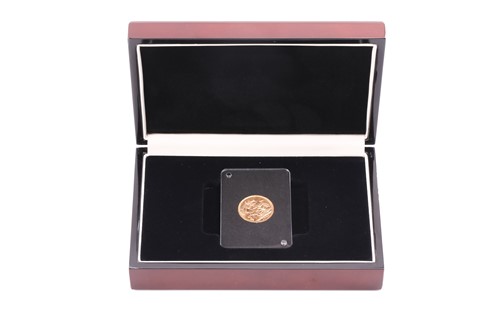 Lot 337 - A 1901 gold Sovereign in a presentation case.