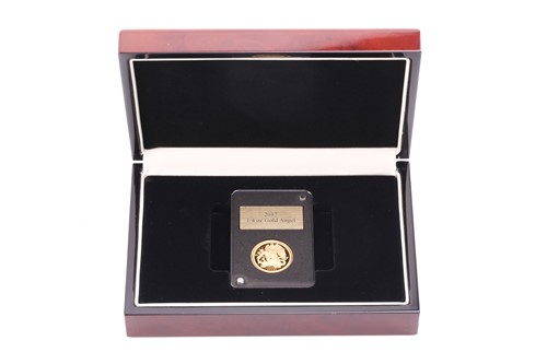 Lot 330 - A 1/4 oz Isle of Man gold Angel, in a...