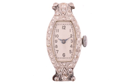 Lot 416 - An Art Deco lady's dress watch, featuring a...