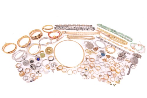 Lot 247 - A large collection of jewellery in base metal,...