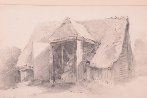 Lot 68 - Paul Sandby Munn (1773-1845), 'Old Cottage,...