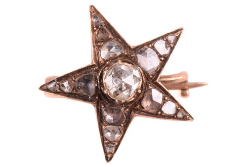 Lot 85 - A late 19th-century rose-cut diamond star...