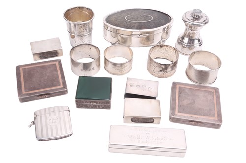 Lot 525 - A late Victorian silver two-section silver...