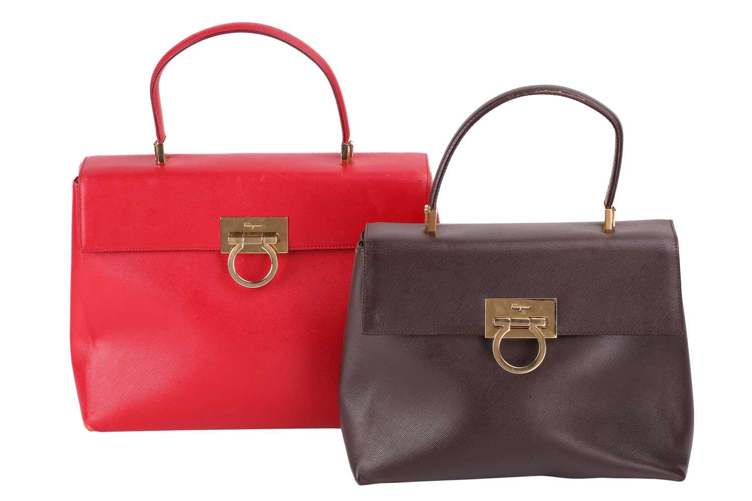 Lot 30 - Salvatore Ferragamo - two 'Iconic' top handle...