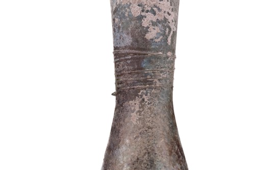 Lot 262 - A Roman glass inverted baluster flask with a...