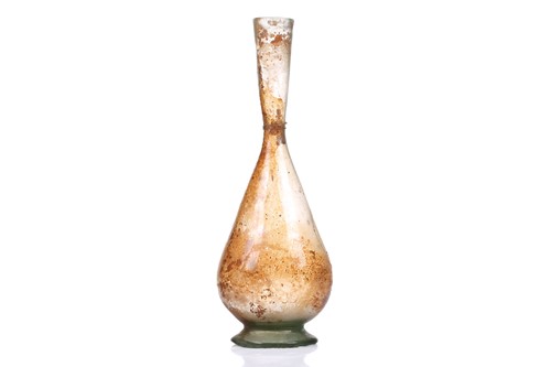 Lot 257 - A Roman glass inverted baluster form flask...