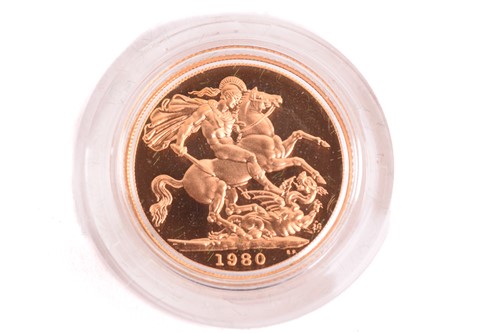 Lot 347 - An Elizabeth II full proof sovereign 1980,...