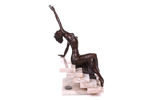 Lot 203 - Tom Merrifield (1932-2021), a bronze study of...