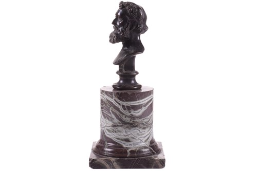Lot 183 - A bronze bust of Lord Frederick Leighton (1830-...
