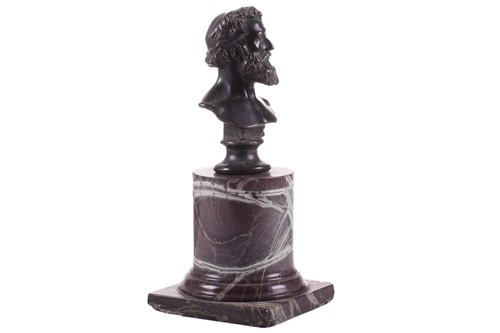 Lot 183 - A bronze bust of Lord Frederick Leighton (1830-...