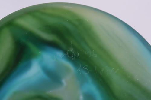 Lot 253 - A large Mdina glass lollipop shape Agape vase,...