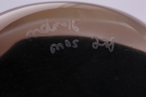 Lot 253 - A large Mdina glass lollipop shape Agape vase,...