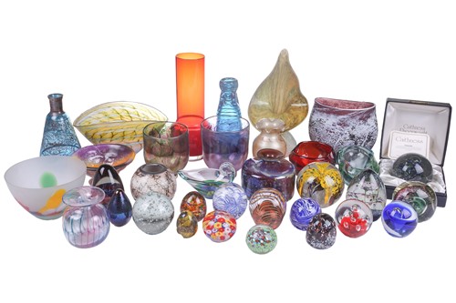 Lot 252 - A collection of British Art Glass, including a...