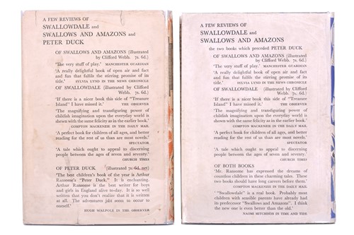 Lot 222 - Arthur Ransome, ten first edition novels...