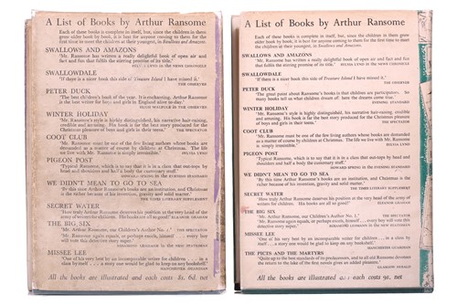 Lot 222 - Arthur Ransome, ten first edition novels...