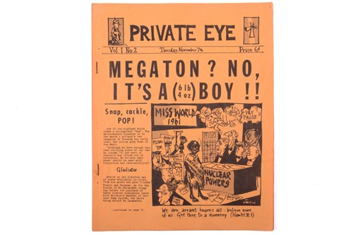 Lot 218 - Private Eye: The first edition Friday 25th...