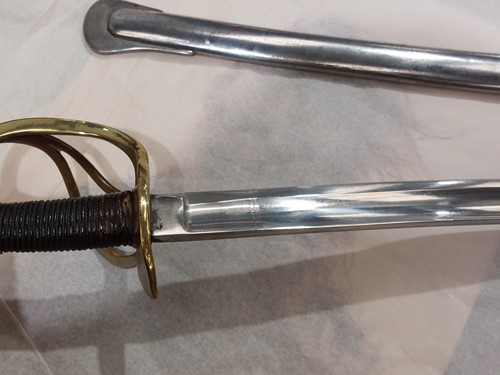 Lot 356 - Two French 1822 light cavalry sabres and...