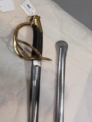 Lot 356 - Two French 1822 light cavalry sabres and...