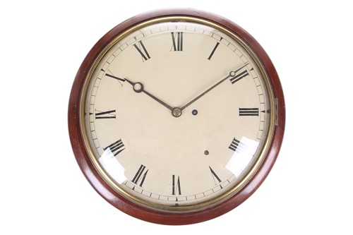 Lot 157 - An early 19th century mahogany wall clock, the...