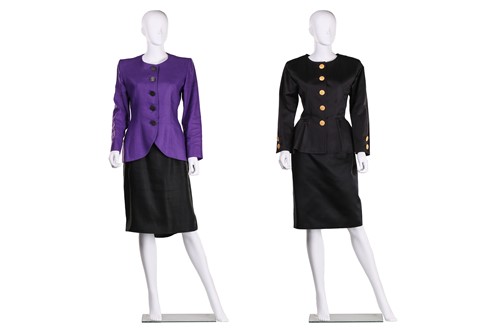 Lot 97 - Two Yves Saint Laurent suits one being a black...