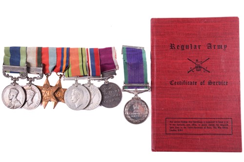 Lot 354 - A mid-20th century medal group, with Army...