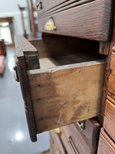 Lot 145 - An "ADDRESSOGRAPH" modular oak flight of...