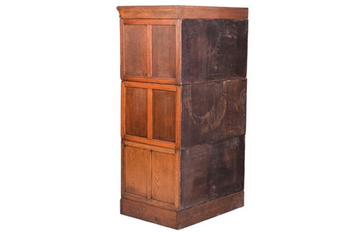 Lot 145 - An "ADDRESSOGRAPH" modular oak flight of...