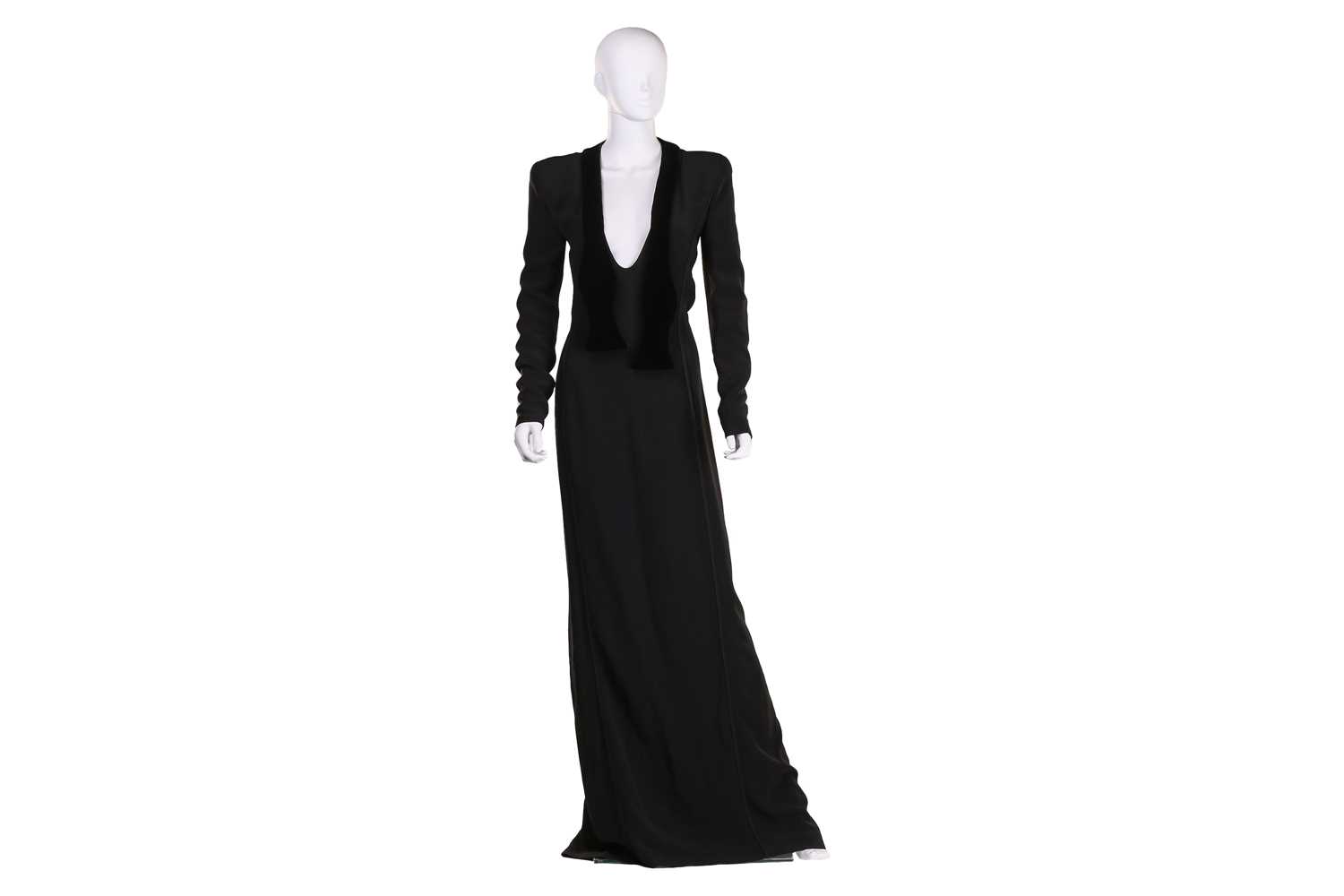 Lot 75 Giorgio Armani a black full length evening