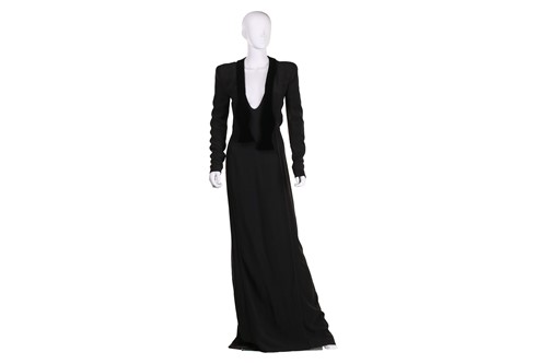 Lot 75 - Giorgio Armani - a black full-length evening...