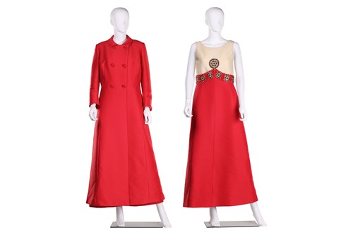 Lot 69 - A Rocha ankle-length dress and matching double-...