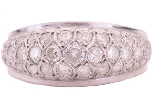 Lot 172 - A diamond dress ring, designed as a half hoop...