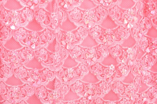 Lot 72 - Bellville et Cie - a rose pink sequined empire...