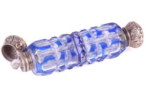 Lot 546 - A Victorian double ended scent bottle, the...