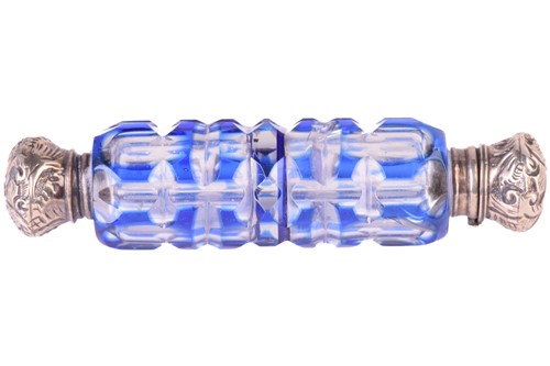 Lot 546 - A Victorian double ended scent bottle, the...