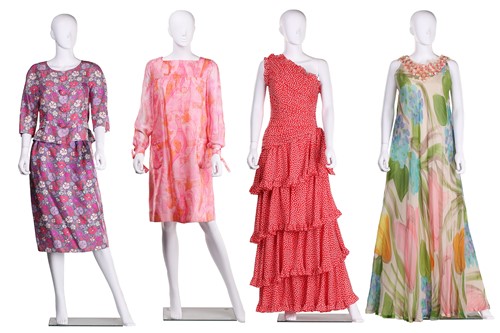 Lot 81 - Three printed dresses and a printed floral...