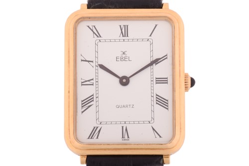 Lot 303 - An Ebel rectangle dress watch, featuring a...