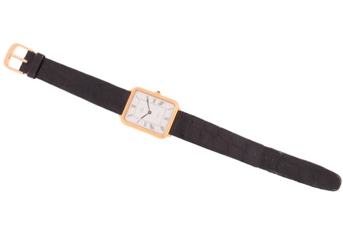 Lot 303 - An Ebel rectangle dress watch, featuring a...