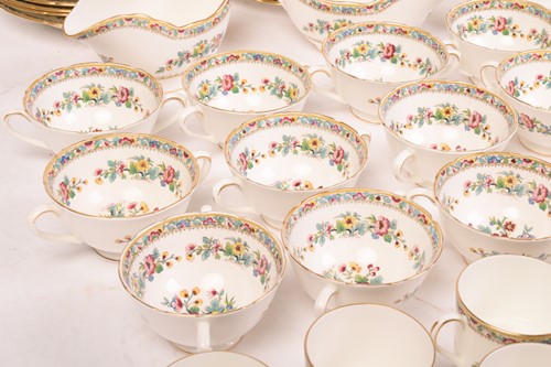 Lot 287 - Set of Coalport ‘Ming Rose’ dinnerware, seats...