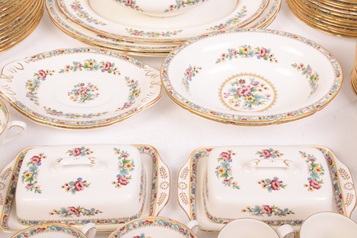 Lot 287 - Set of Coalport ‘Ming Rose’ dinnerware, seats...