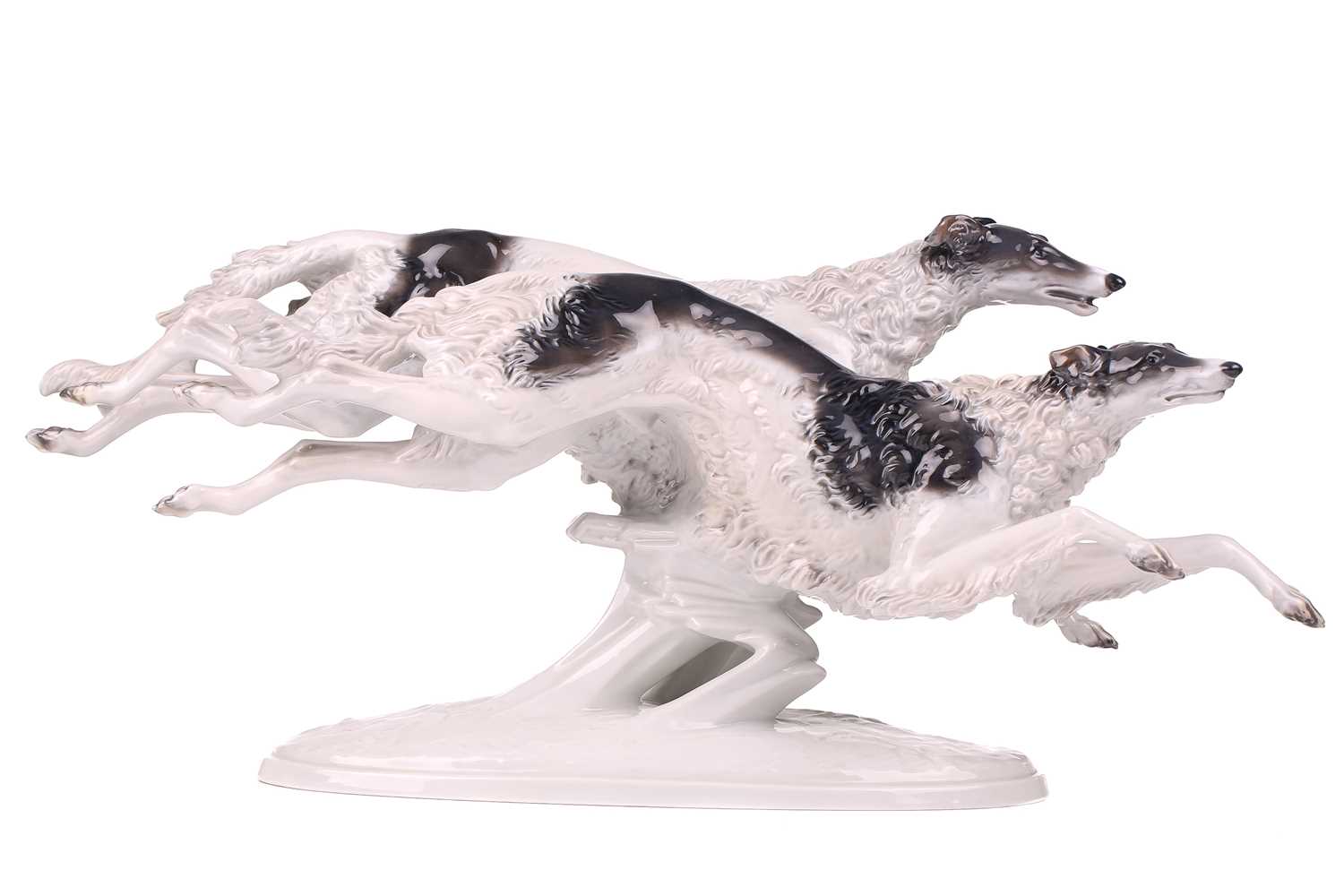 Lot 95 - A Rosenthal porcelain figure of two Borzoi...