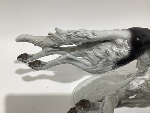 Lot 95 - A Rosenthal porcelain figure of two Borzoi...