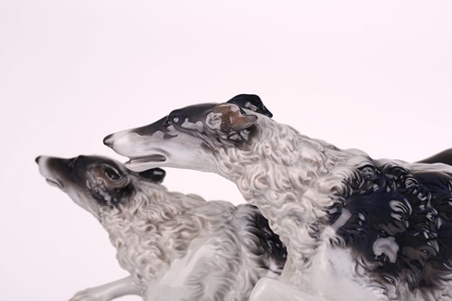 Lot 95 - A Rosenthal porcelain figure of two Borzoi...