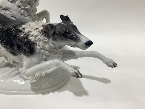Lot 95 - A Rosenthal porcelain figure of two Borzoi...