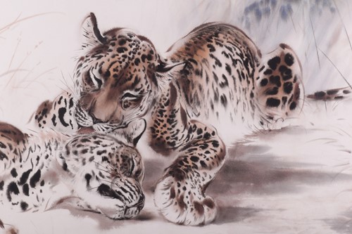 Lot 22 - Ralph Thompson (1913-2009), Leopards, signed,...